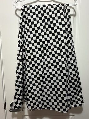 Black and White Check Skirt